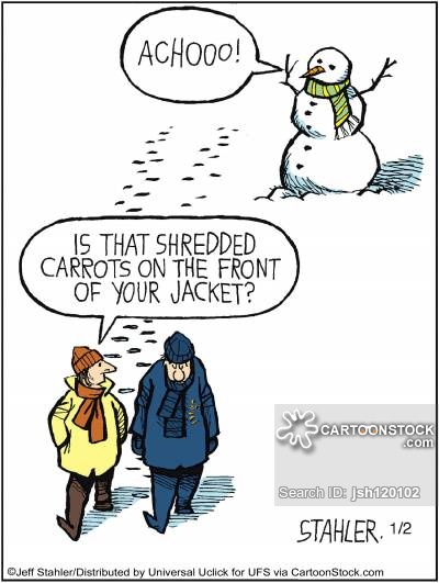 'Is that shredded carrots on the front of your jacket?'